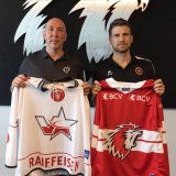 John Fust (LHC) et Daniele Marghitola (HCV Martigny)